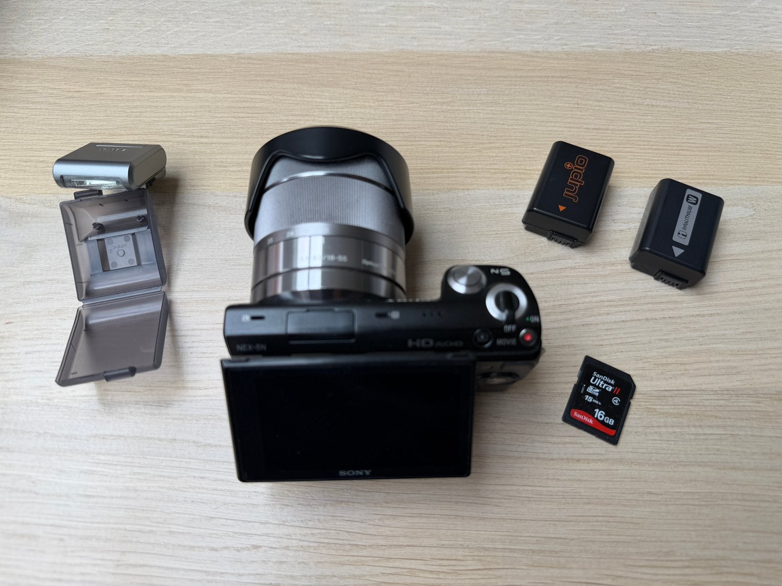 Sony Nex-5N camera, 18-55mm & 55-210mm lens met accessoires, Audio, Tv en Foto, Fotocamera's Digitaal, Ophalen, Gebruikt, 16 megapixels