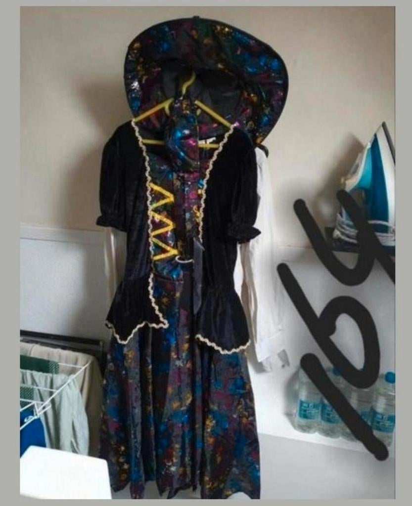 Heksenjurk maat 164, Ophalen, Zo goed als nieuw, Maat 34 (XS) of kleiner, Carnaval