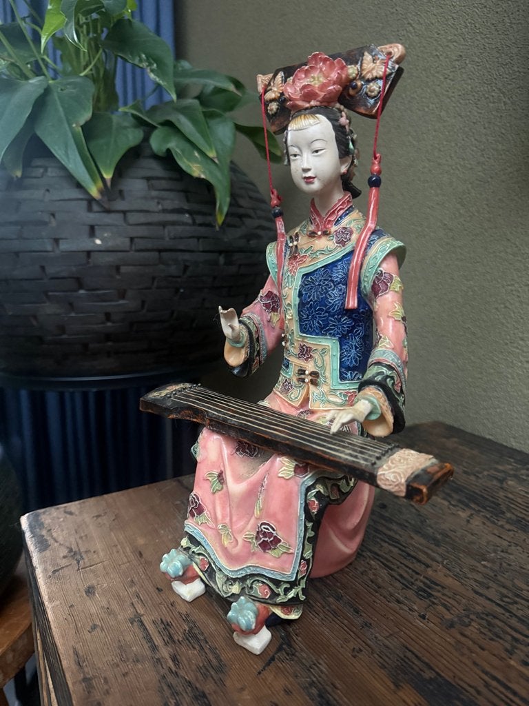 Chinees Geisha beeld Chinese aziatisch van hars groot, Ophalen of Verzenden, Zo goed als nieuw, Mens