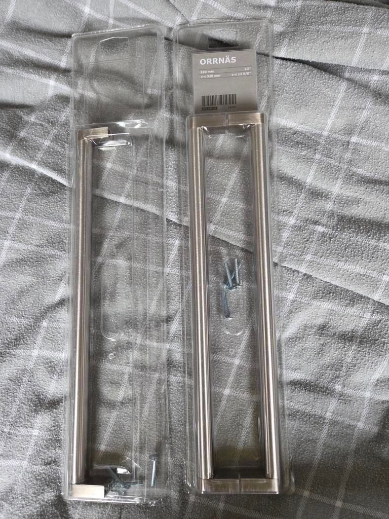 IKEA ORRNÄS handgrepen (4 stuks) 330 mm RVS, Ophalen, Nieuw, Rvs, Klink of Kruk