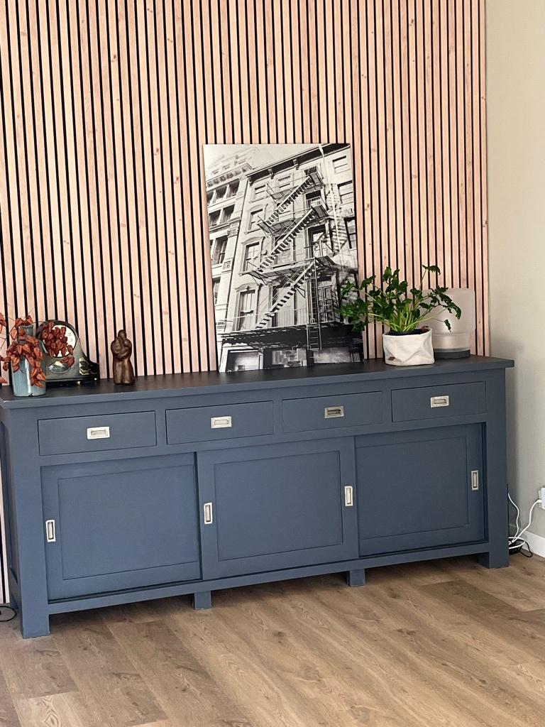 Teakhouten Dressoir, Huis en Inrichting, Ophalen, Gebruikt, Met deur(en), Teakhout