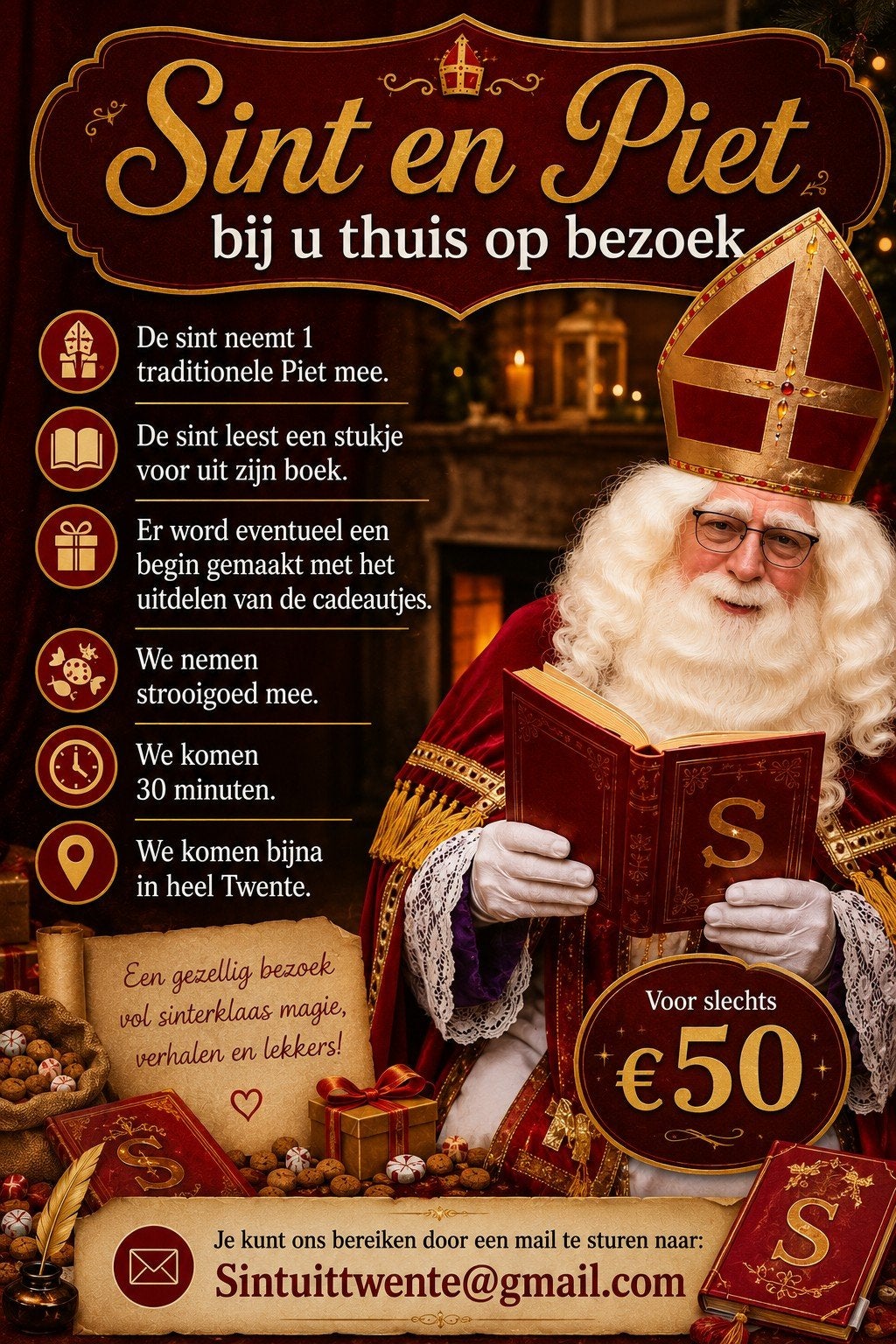 sinterklaas bezoek, Diversen, Ophalen of Verzenden, Nieuw