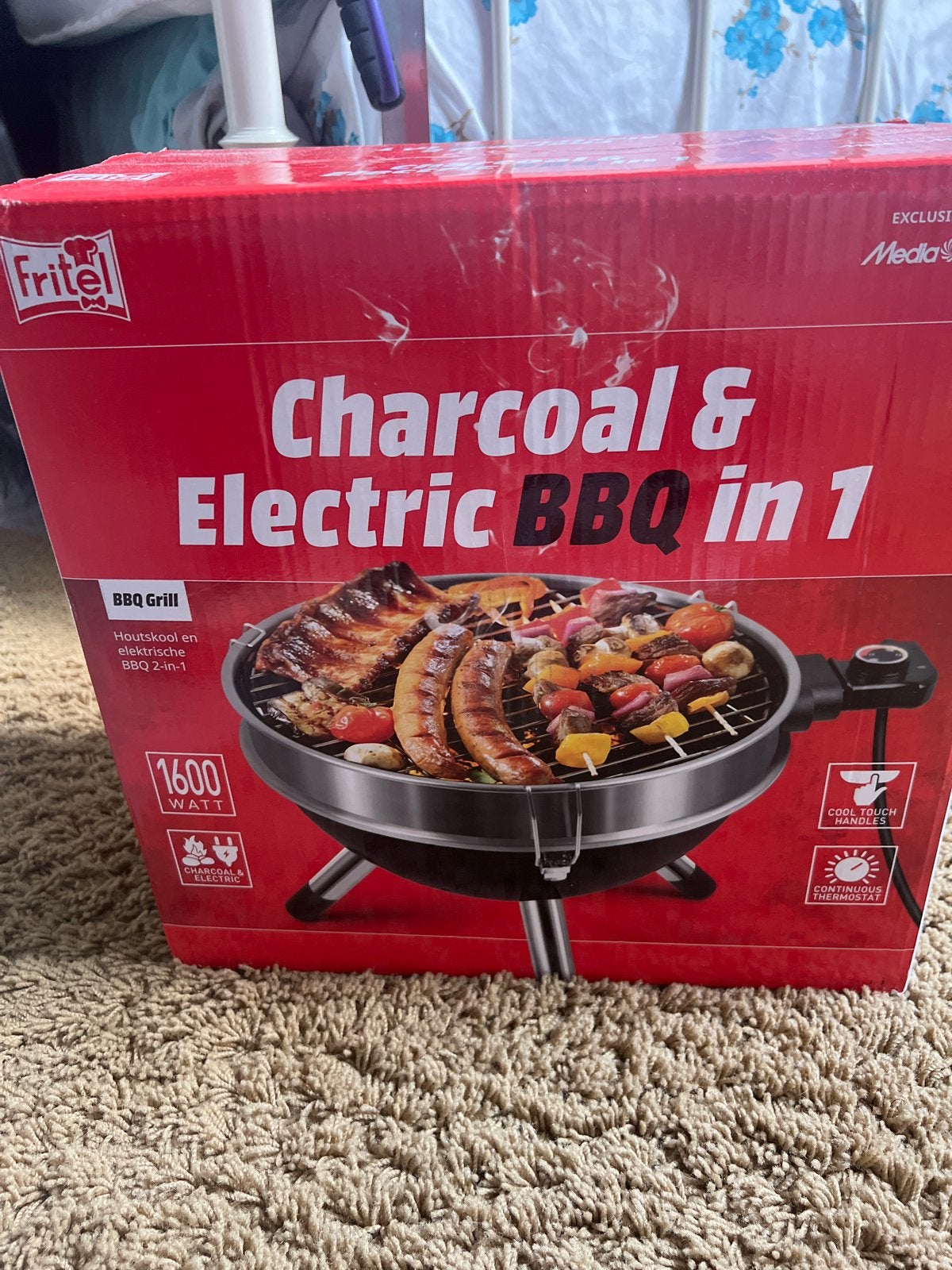 Fritel Houtskool & Elektrische BBQ 2-in-1 - Nieuw, Ophalen of Verzenden, Nieuw