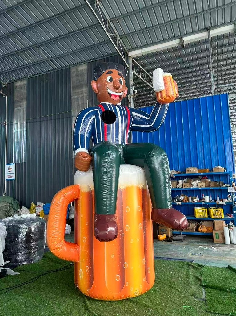 abraham op bierpul getint - opblaasfiguur te huur, Ophalen, Zo goed als nieuw, Abraham of Sarah