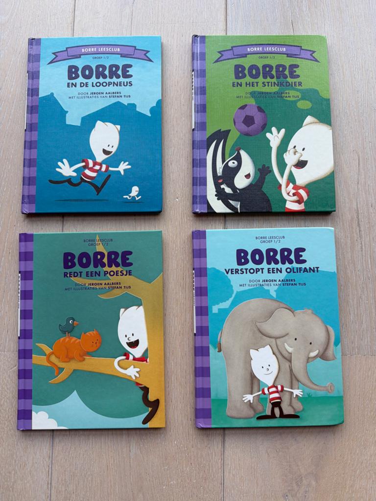 Borre Leesclub Boekjes - Set van 4, Boeken, 5 of 6 jaar, Fictie algemeen, Jongen of Meisje, Ophalen of Verzenden