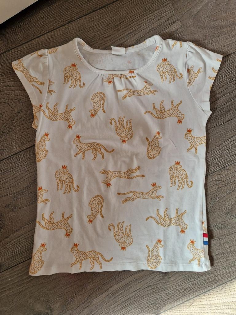 Shirt koningsdag, maat 122/128, Gebruikt, Meisje, Ophalen of Verzenden, Shirt of Longsleeve