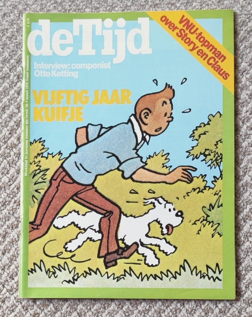 Kuifje 50 jaar De TIJD 1979 Nederlands opinie weekblad, Eén stripboek, Ophalen of Verzenden, Zo goed als nieuw