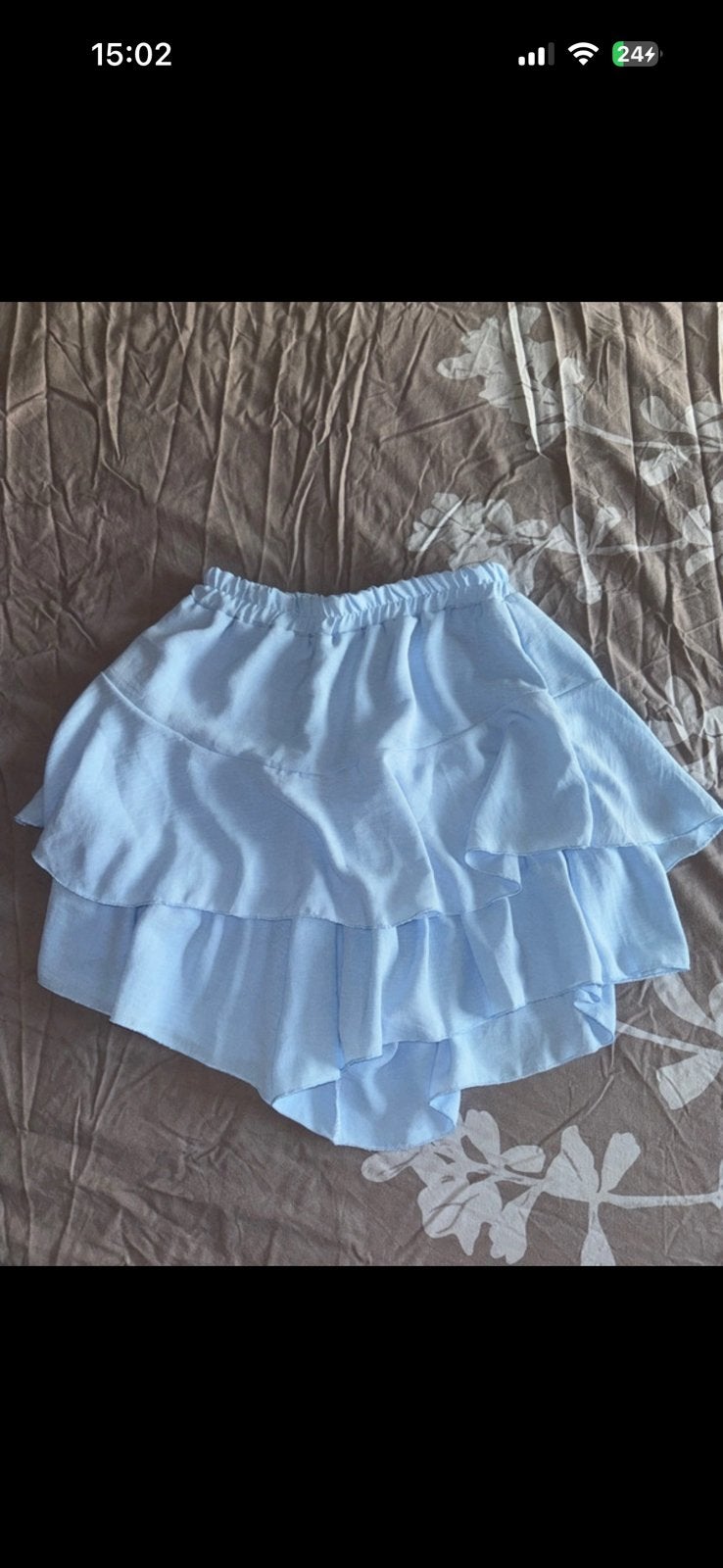 Broekrok, Blauw, Knielengte, Gedragen, Ophalen