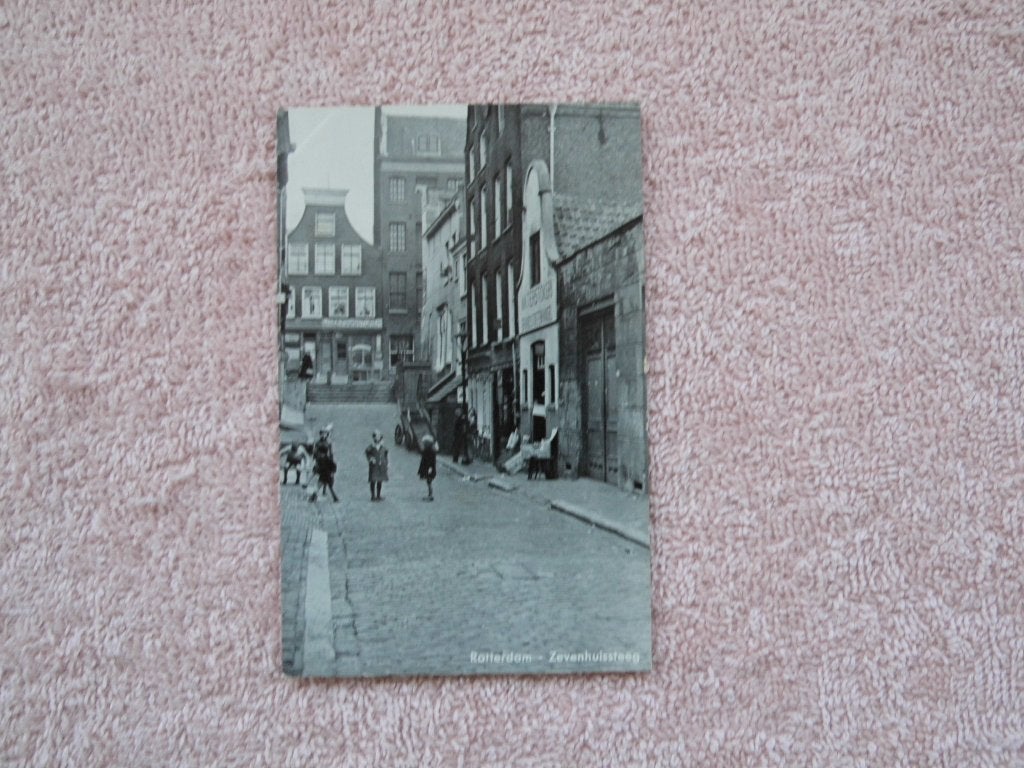 Oude ansichtkaart Rotterdam - Zevenhuistersteeg, Verzamelen, Ansichtkaarten | Nederland, Ophalen of Verzenden, Voor 1920, Ongelopen
