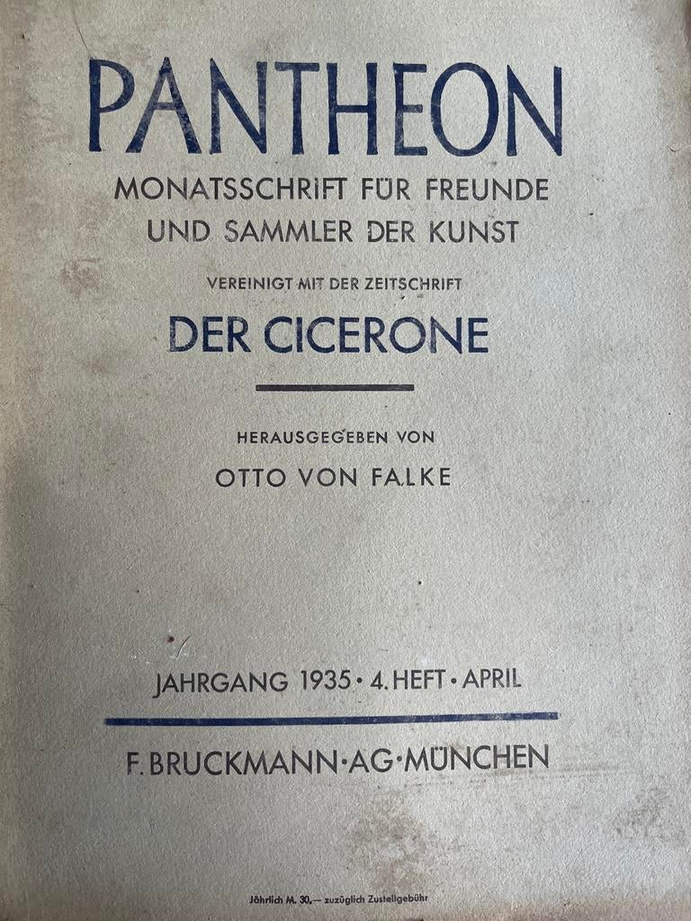 ‘35/4 Pantheon: Maandschrift voor Vrienden Verzamelaars van, Ophalen of Verzenden, Gelezen, Overige onderwerpen