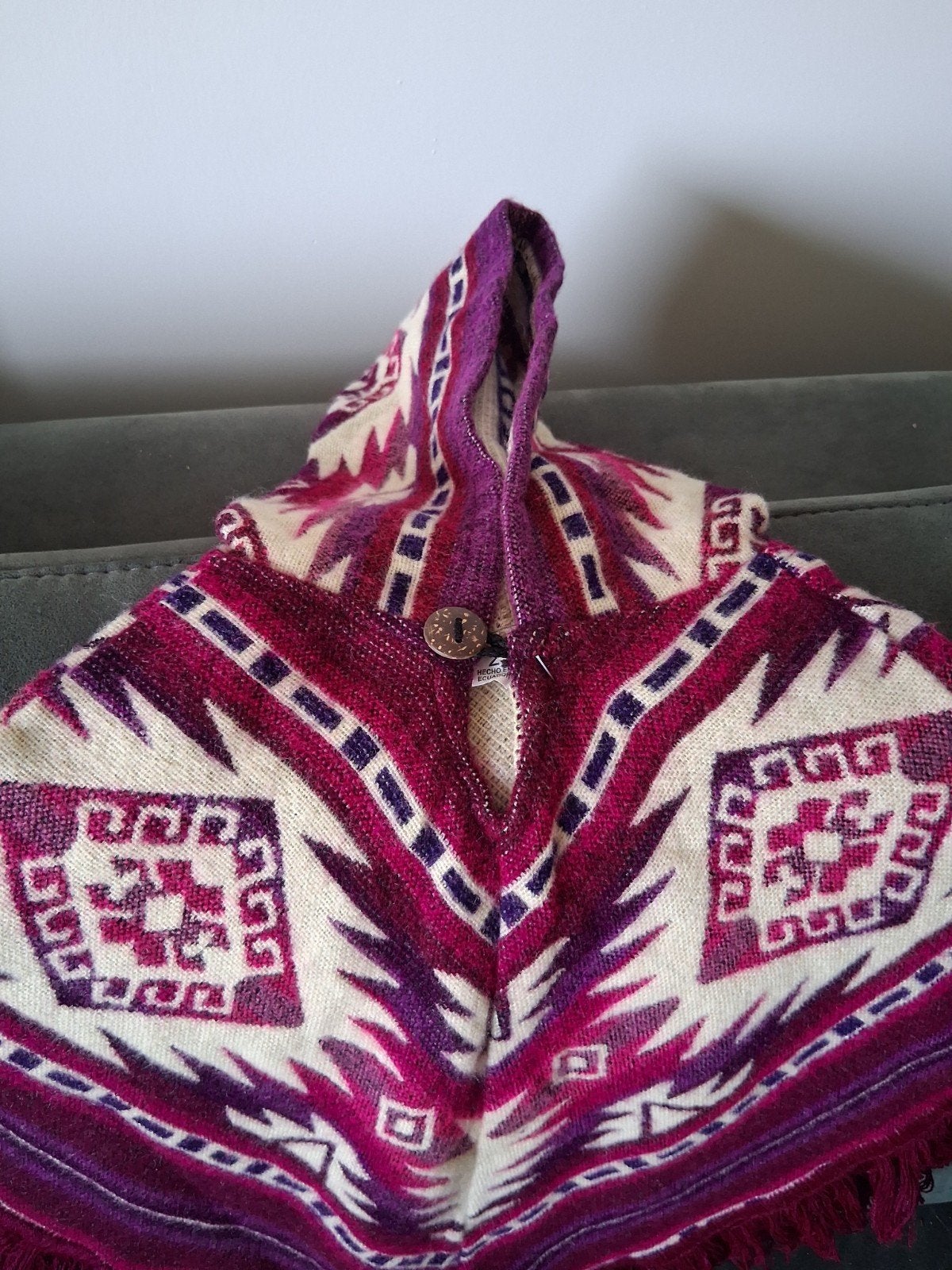 Nieuwe Alpaca Wollen Poncho voor 2-jarige Kinderen, Ophalen of Verzenden, Nieuw, Handgemaakt, Jongen of Meisje