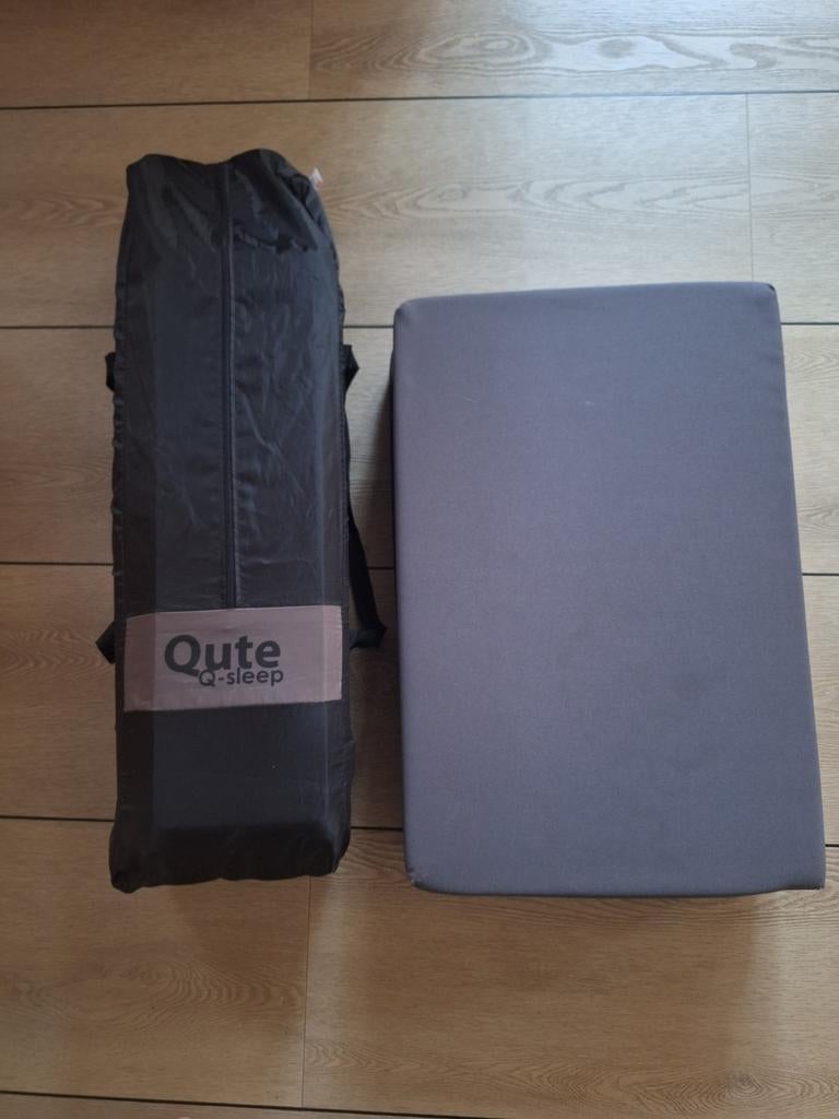 Qute camping bed zgan, Kinderen en Baby's, Ophalen, Zo goed als nieuw, Minder dan 140 cm, Matras