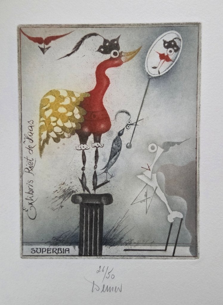 Exlibris / Ex librisJ. Werner, hoofdzonde: Superbia, Antiek en Kunst, Verzenden