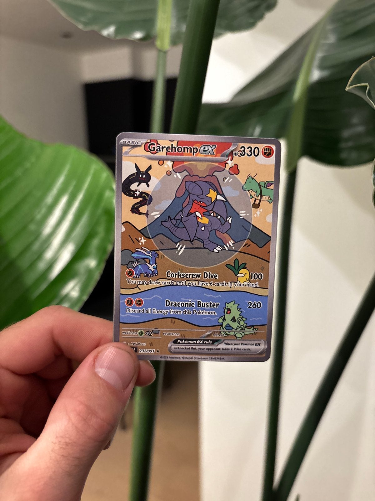 Custom Bubble Garchomp Pokémon Kaart - Vulkaan Thema, Verzenden, Nieuw, Losse kaart