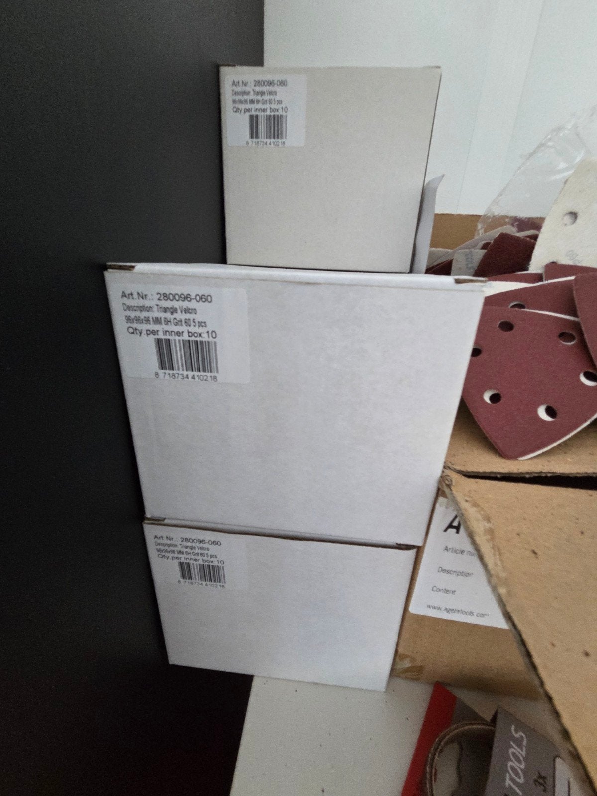 Schuurdriehoek Delta 93x93x93mm Klittenband - Diverse Aanta, Doe-het-zelf en Verbouw, Gereedschap | Schuurmachines, Ophalen of Verzenden