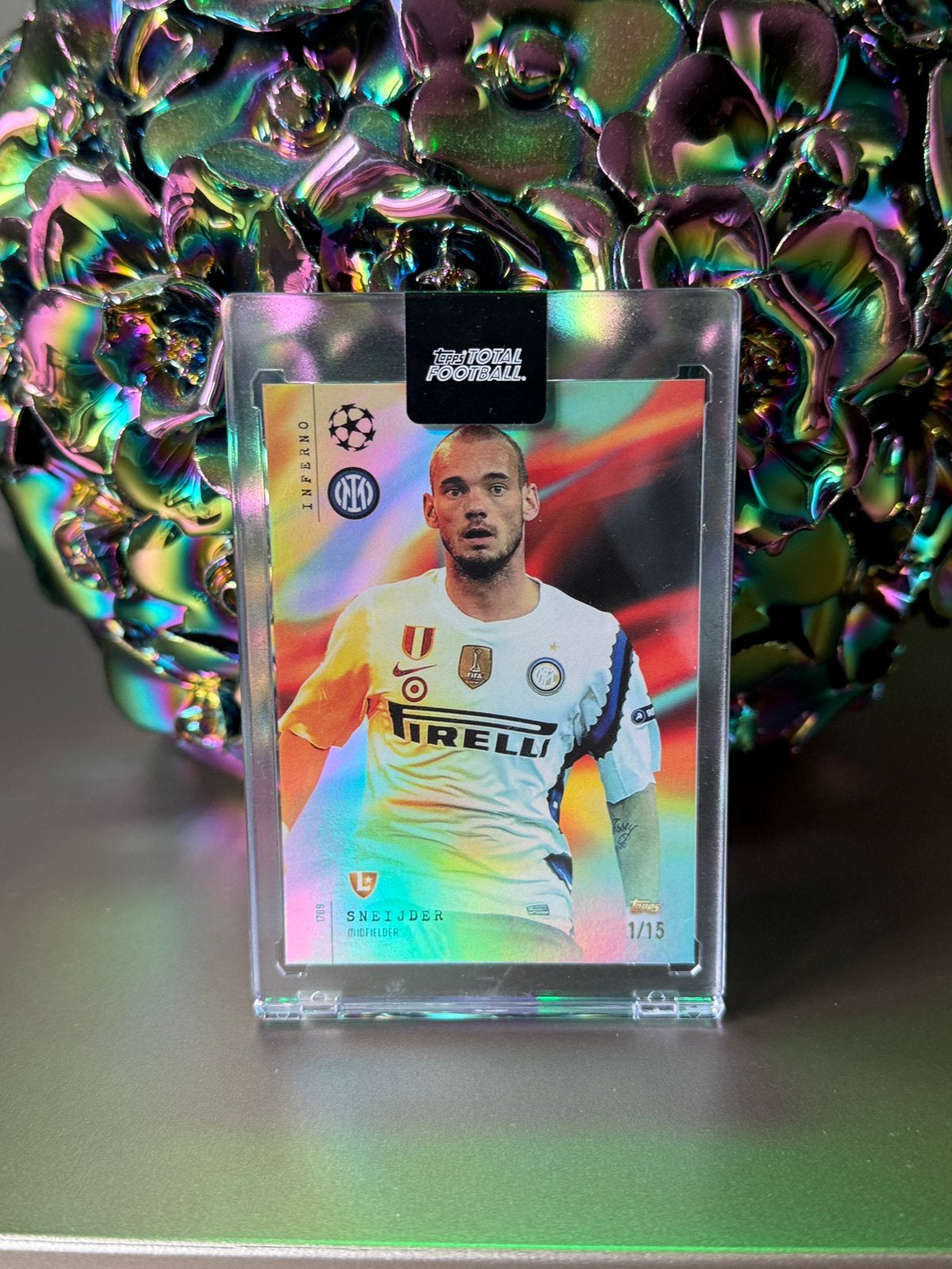 Topps Football Wesley Sneijder Parallel 1/15 Inter Milan, Ophalen of Verzenden, Nieuw