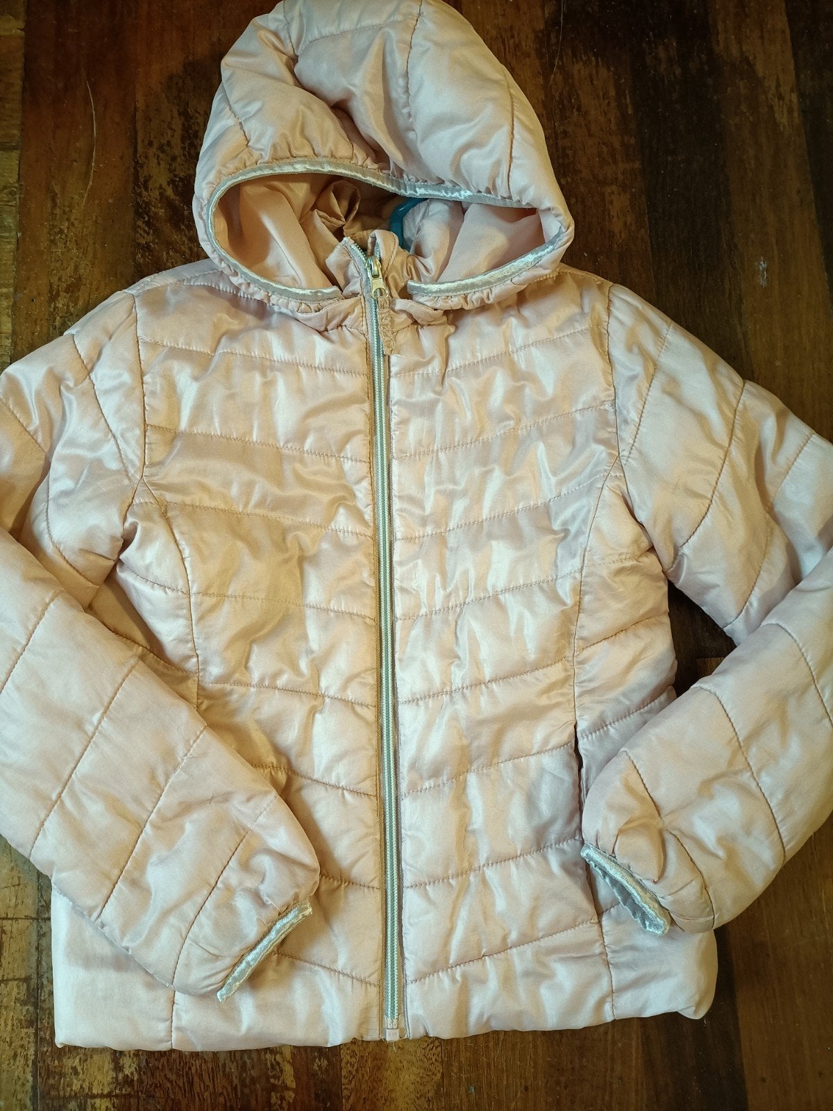 Roze jas maat 134 H&M, Gebruikt, Meisje, H&M, Ophalen of Verzenden
