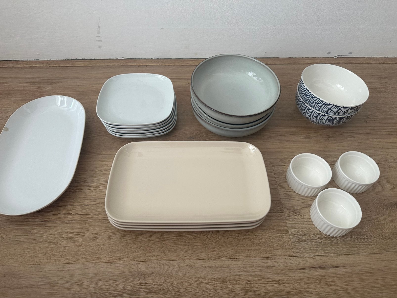 Servies borden en schalen, Ophalen
