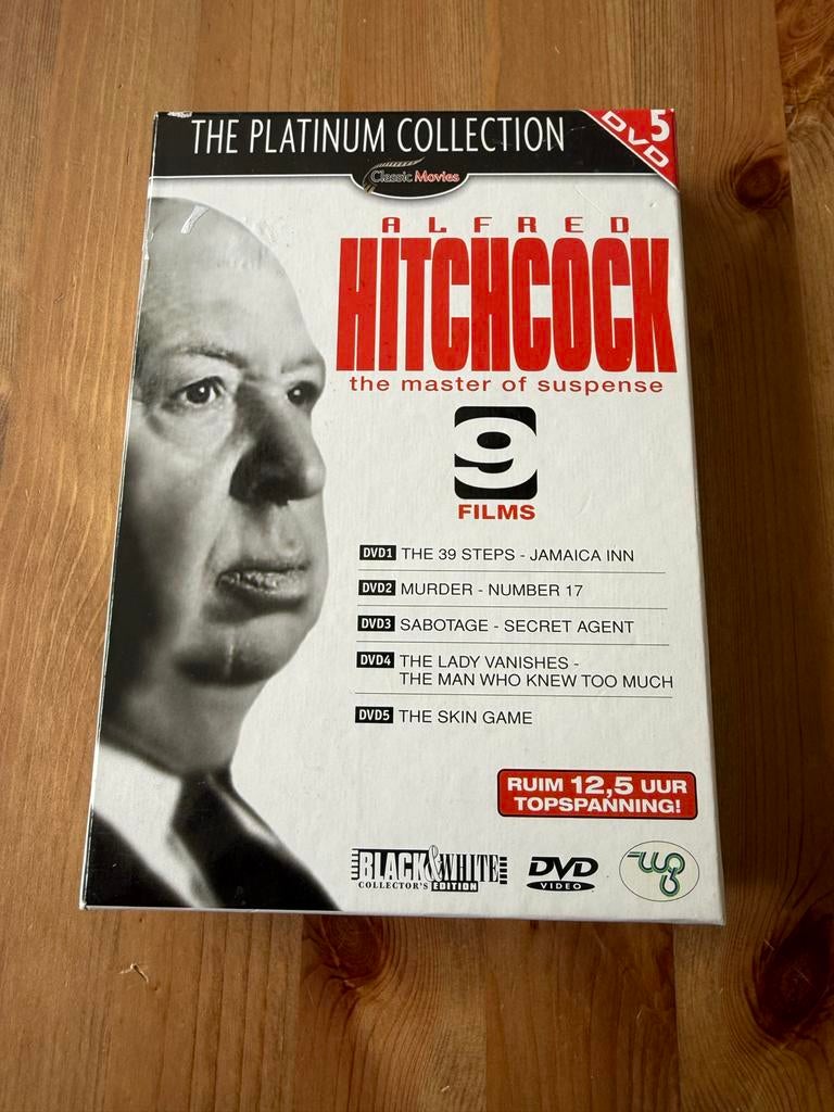Alfred Hitchcock The Platinum Collection 5 DVD Boxset, Vanaf 12 jaar, Verzenden, Zo goed als nieuw, Boxset