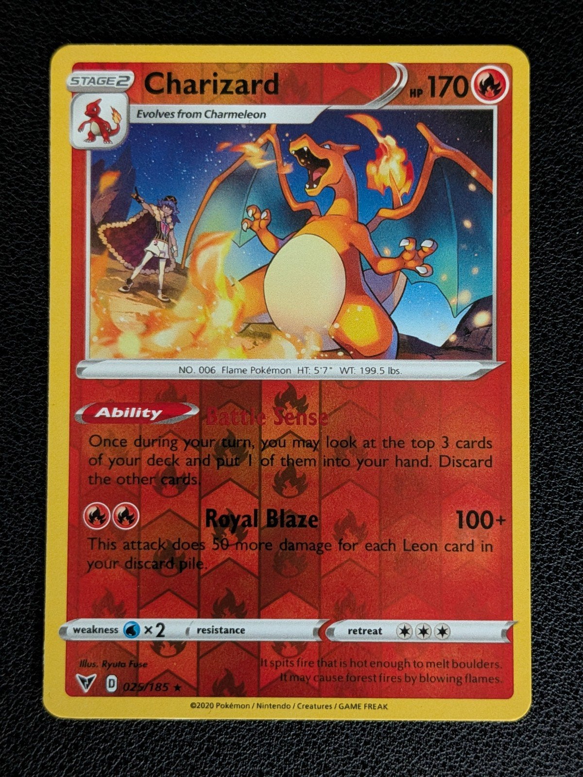 Charizard 025/185 Vivid Voltage Reverse Holofoil Pokémon, Hobby en Vrije tijd, Verzamelkaartspellen | Pokémon, Verzenden