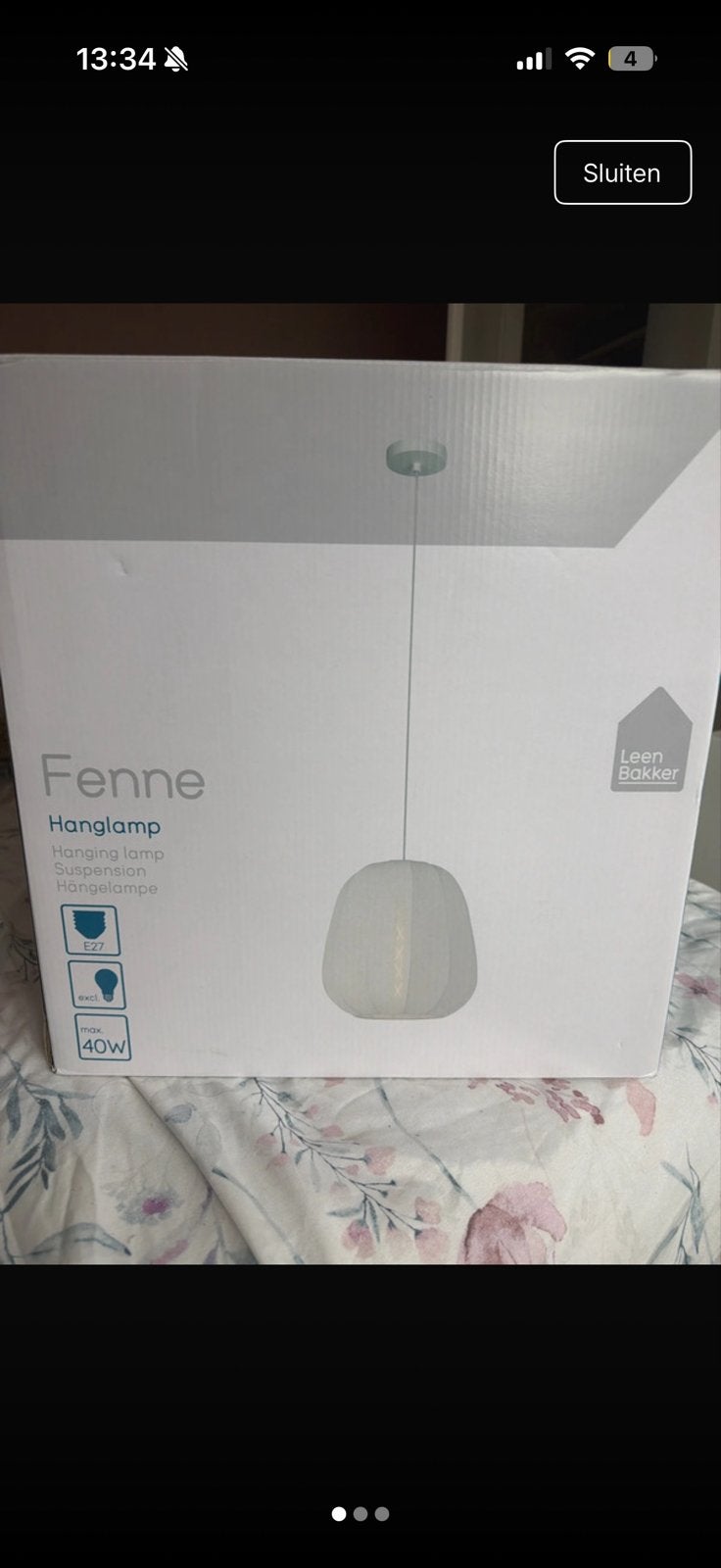 Fenne Hanglamp - Nieuw in doos - Leen Bakker, Ophalen of Verzenden, Nieuw, Kunststof, E27 (groot)