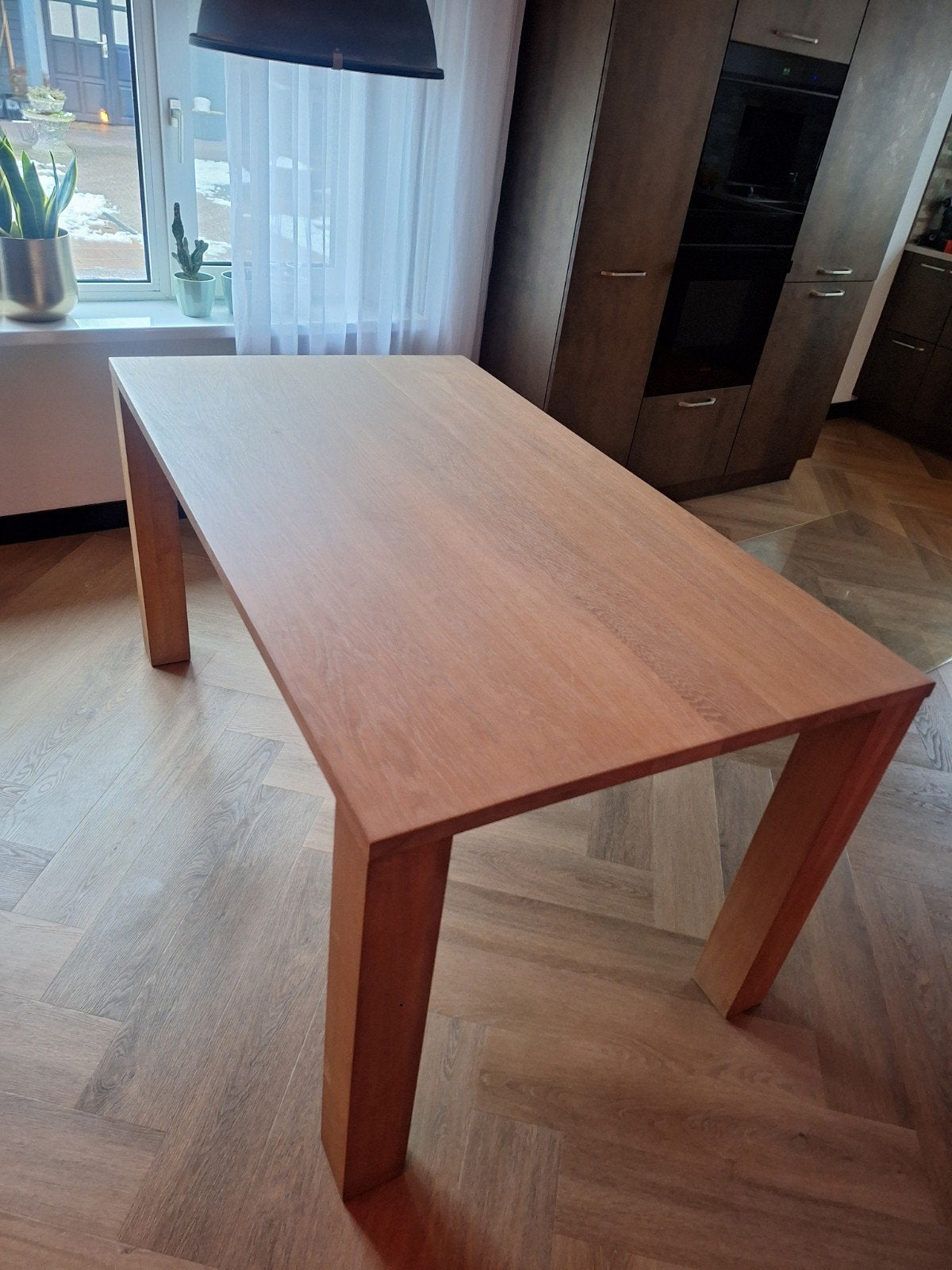 mooie eettafel, Ophalen, 50 tot 100 cm, Zo goed als nieuw, 150 tot 200 cm