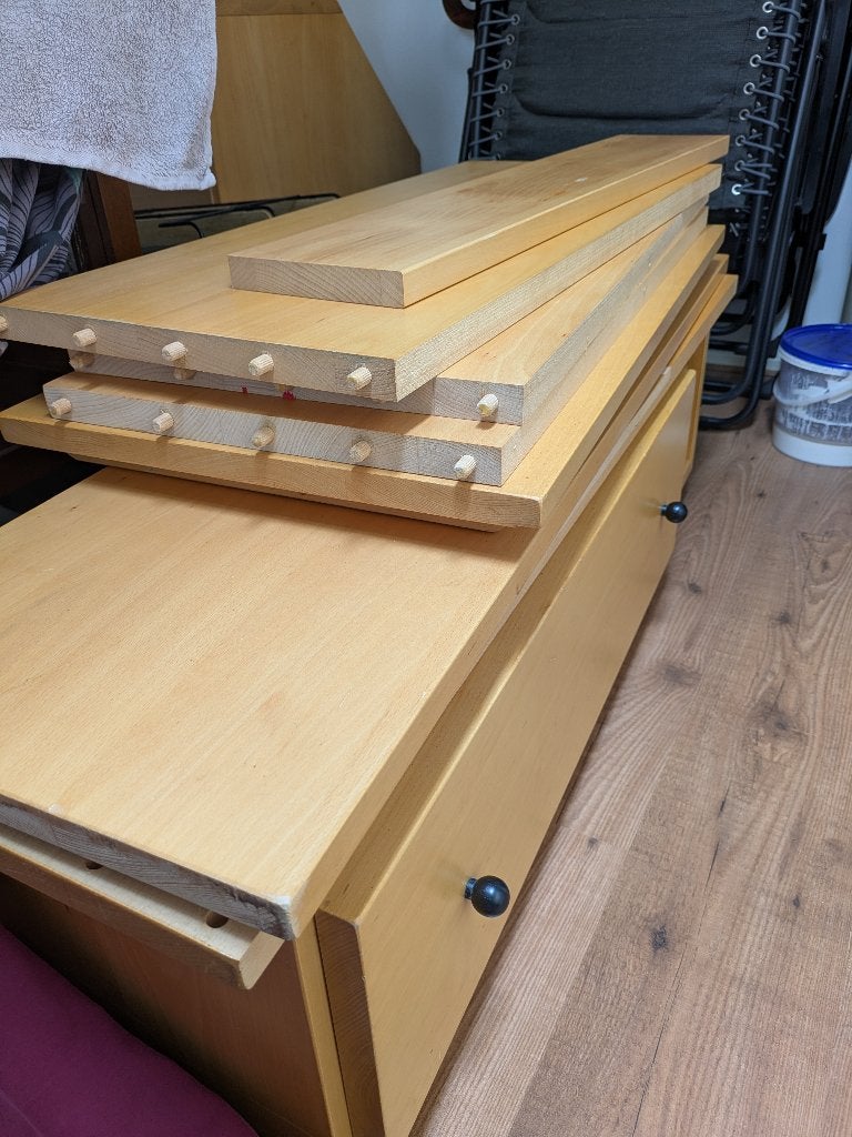 Meubelhout (Essen), Doe-het-zelf en Verbouw, Ophalen, Gebruikt, 25 tot 50 mm, Plank