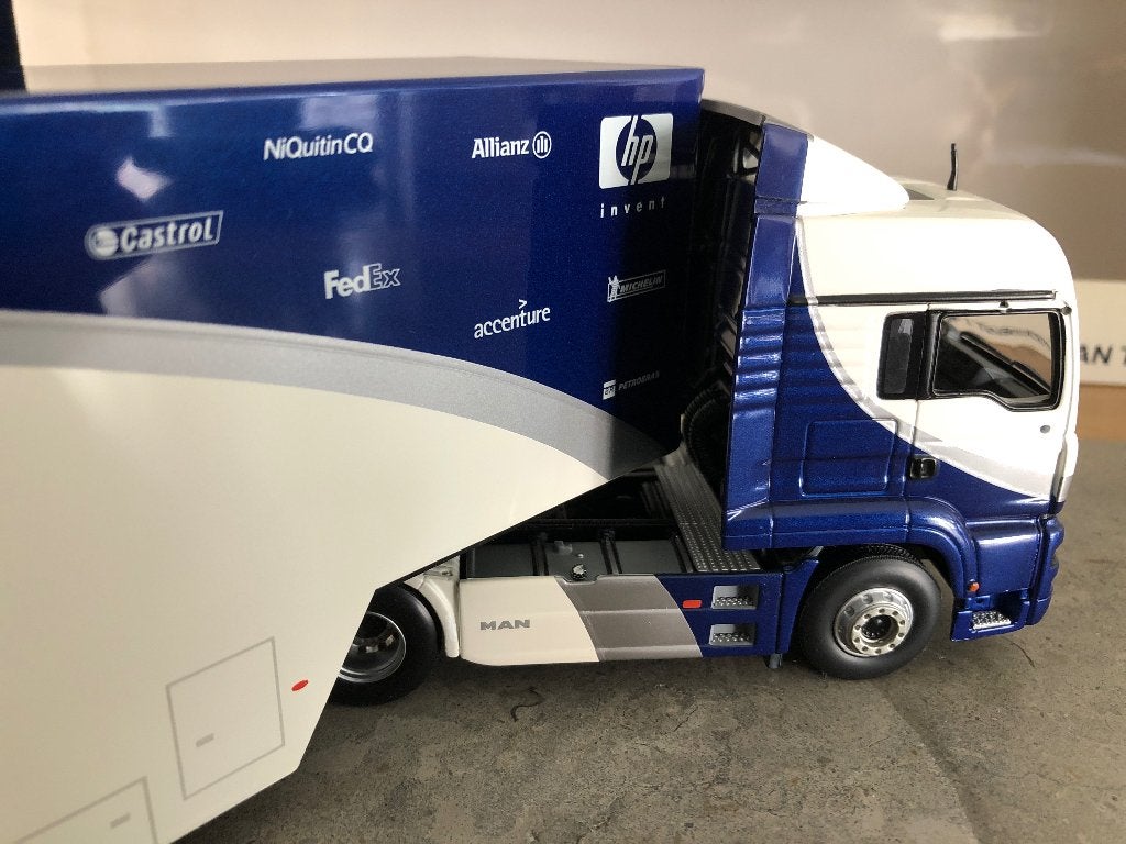Mdl.018 / BMW-Williams F1 Team Truck 1:43 (2004) Nieuw!, Ophalen of Verzenden, Nieuw, Bus of Vrachtwagen, Overige merken