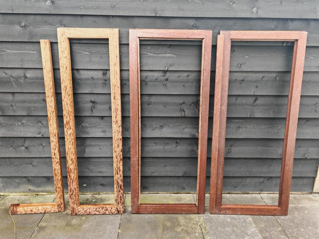 Houten kozijnen, Doe-het-zelf en Verbouw, Glas en Ramen, Ophalen, Gevelraam of Ruit, Gebruikt, Minder dan 80 cm