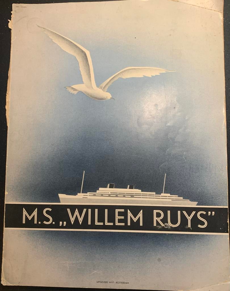Bouwtekeningen MS Willem Ruys Roterdamse Lloyd, Ophalen of Verzenden, Boek of Tijdschrift