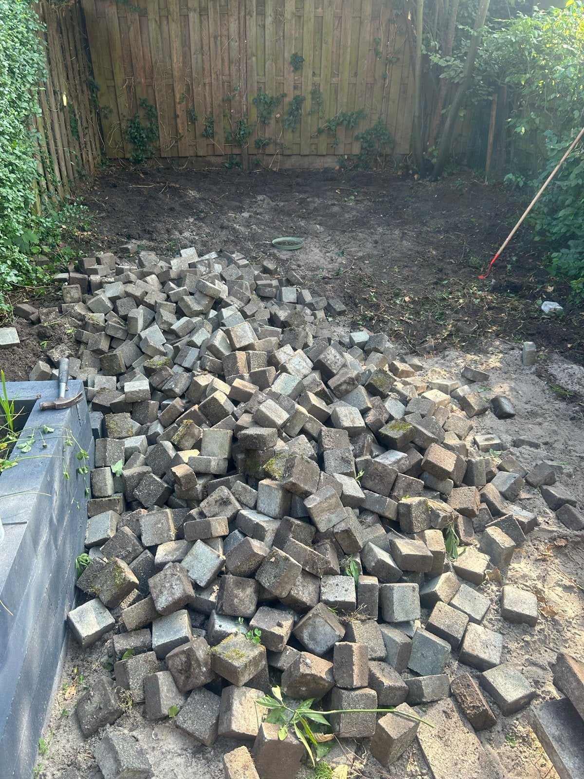 Gebruikte klinkers (trommelstenen) voor tuin of oprit, Ophalen, Gebruikt, Klinkers, 10 m² of meer