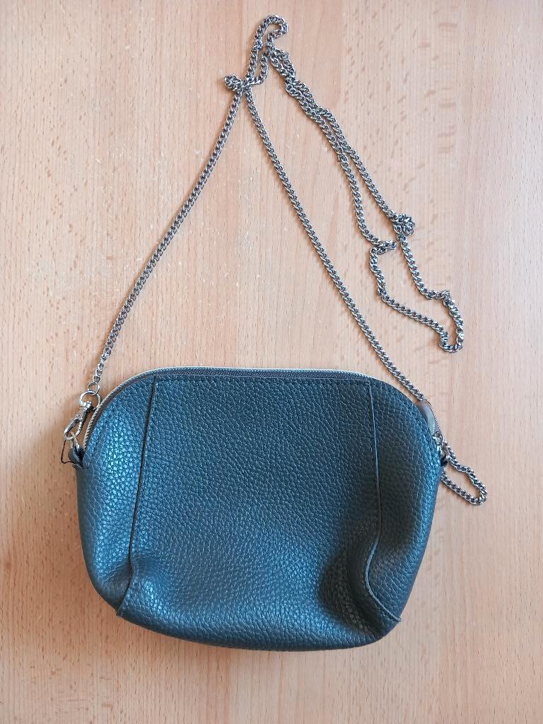 Blauwgrijs tasje., Ophalen of Verzenden, Zo goed als nieuw, Schoudertasje