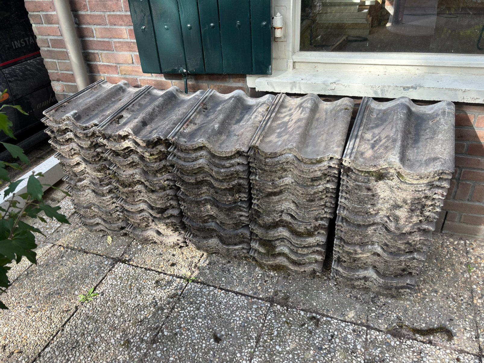 Betonpannen sneldek, Ophalen, Gebruikt, Steen of Klei, Zwart