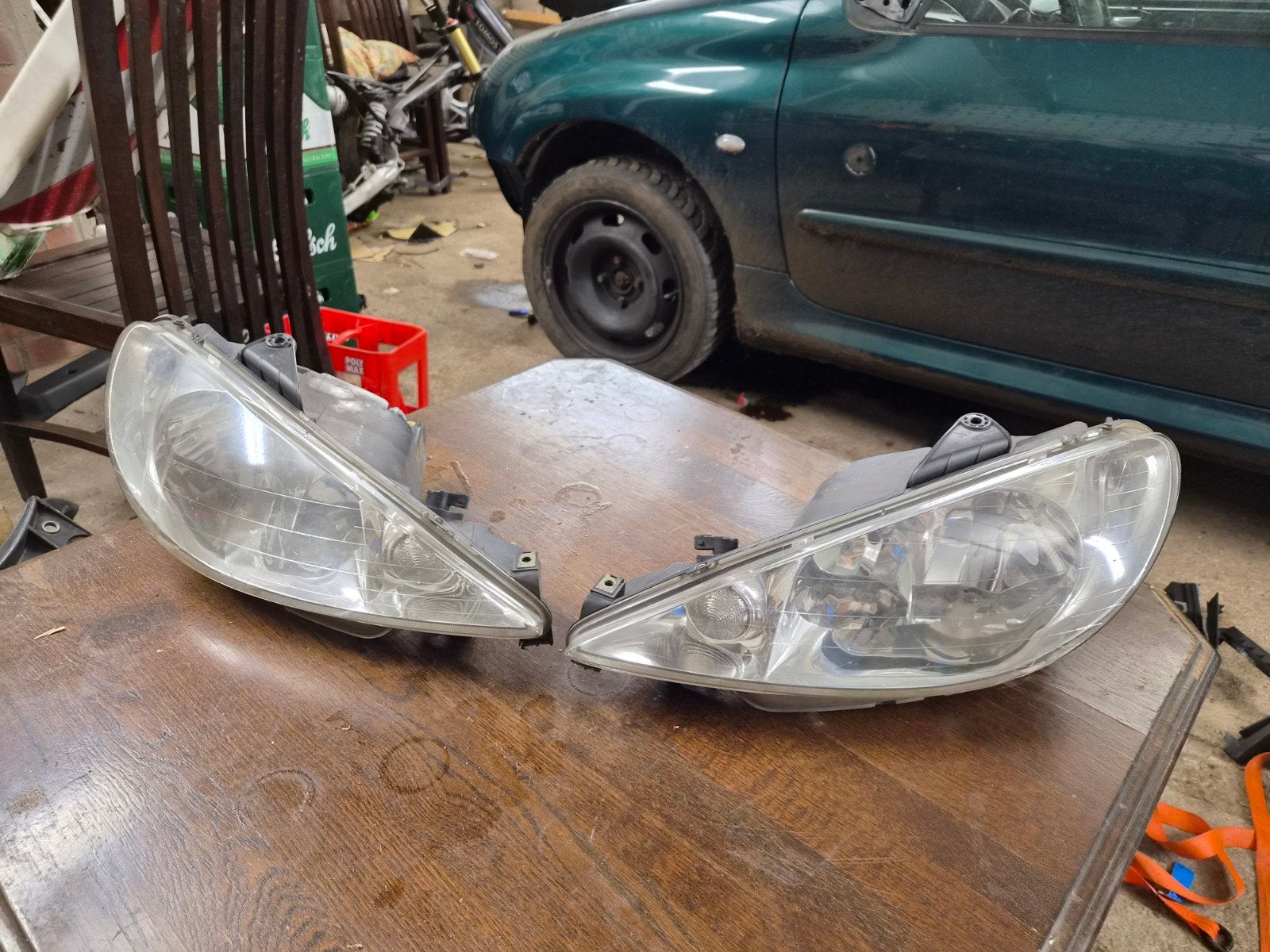 Koplampen Peugeot 206 - Set Links & Rechts, Auto-onderdelen, Ophalen, Gebruikt, Peugeot