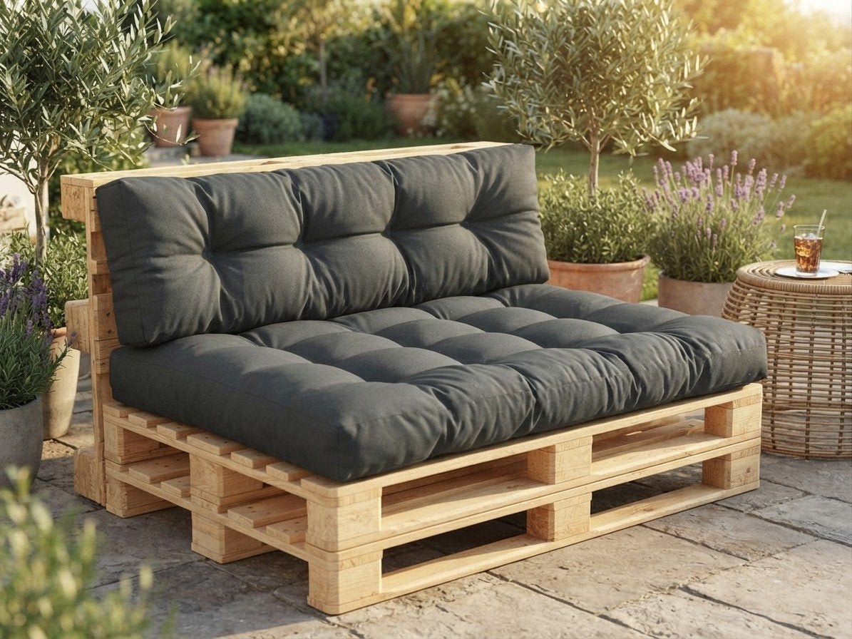 Palletkussen/tuinkussen - Florabest Antraciet/ grijs, Ophalen, Gebruikt