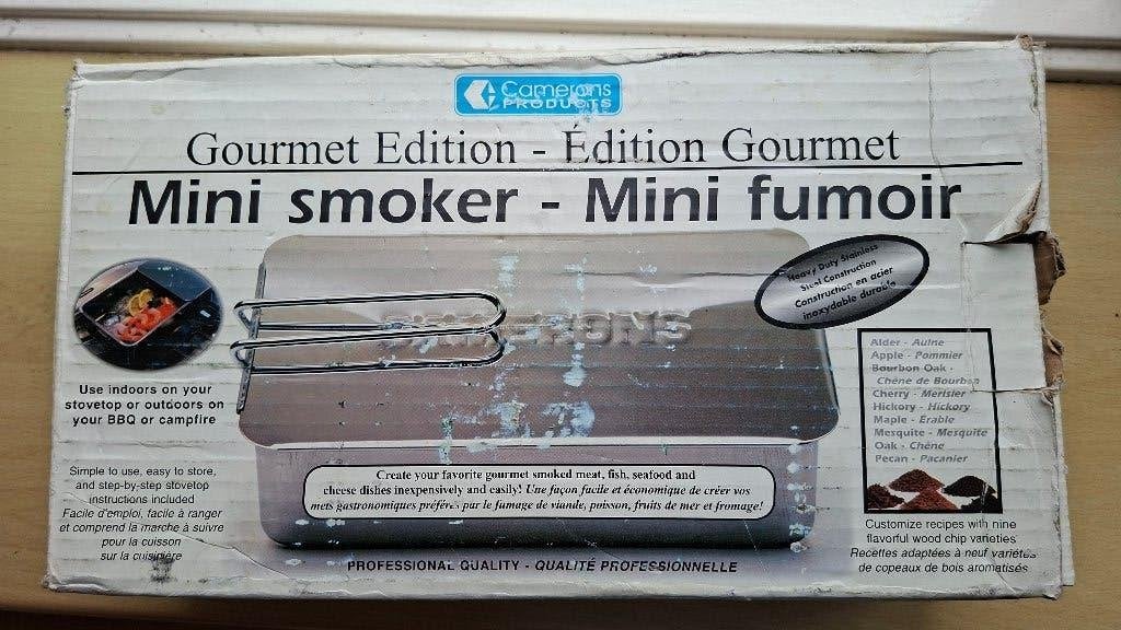 Mini rookkistje RVS, Ophalen, Gebruikt