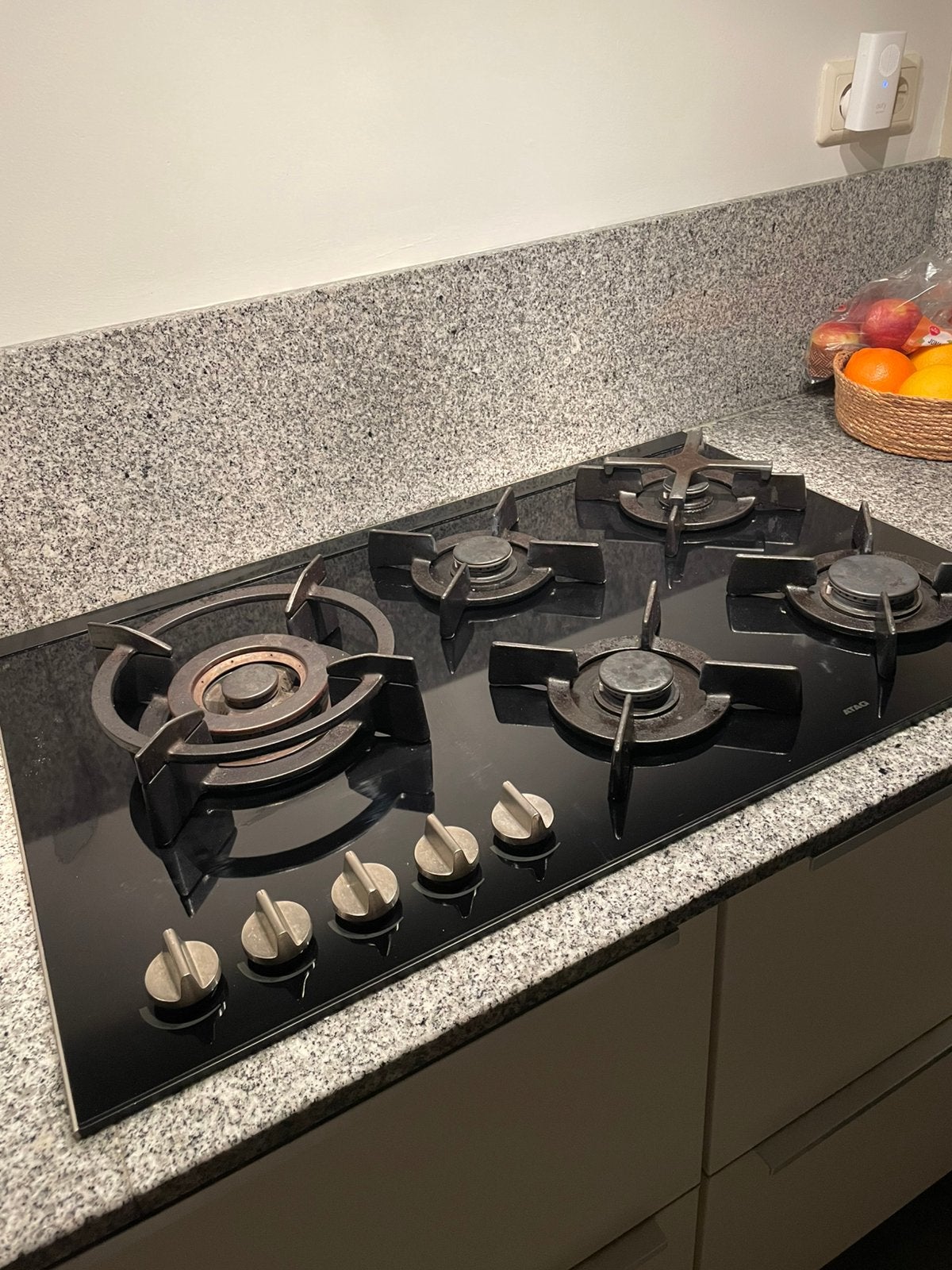 Te koop 5 pits gas kookplaat, Witgoed en Apparatuur, Ophalen, Zo goed als nieuw, Inbouw, Gas
