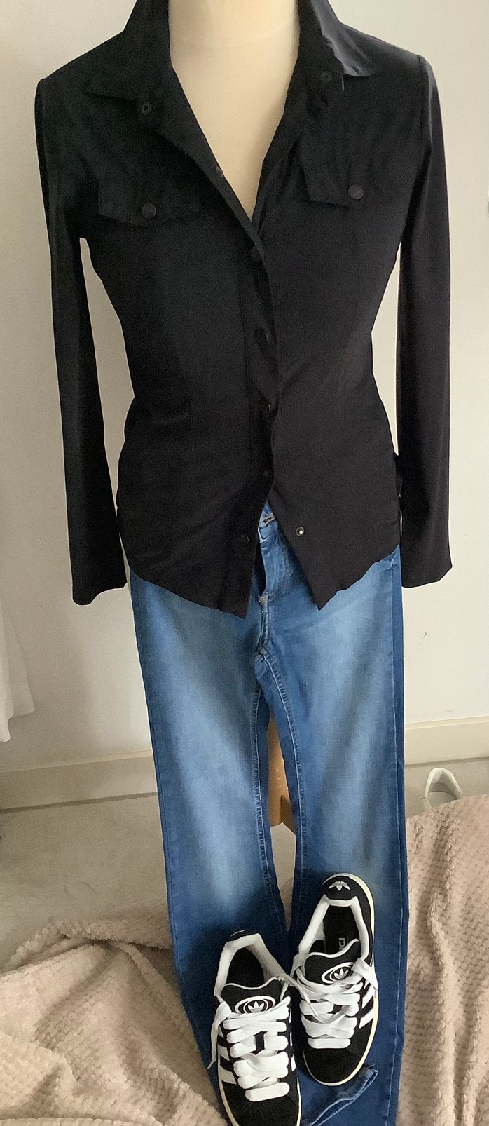 Jane Lushka blouse maat S kleur zwart, Ophalen of Verzenden, Zo goed als nieuw, Maat 36 (S), Zwart