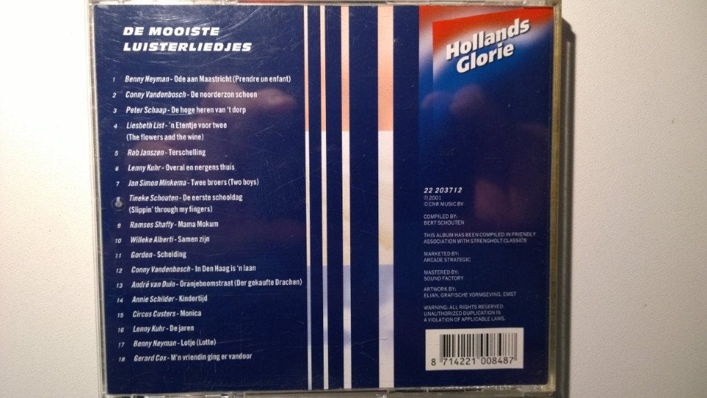 De Mooiste Luisterliedjes (Hollands Glorie), Cd's en Dvd's, Cd's | Verzamelalbums, Ophalen of Verzenden, Zo goed als nieuw, Nederlandstalig