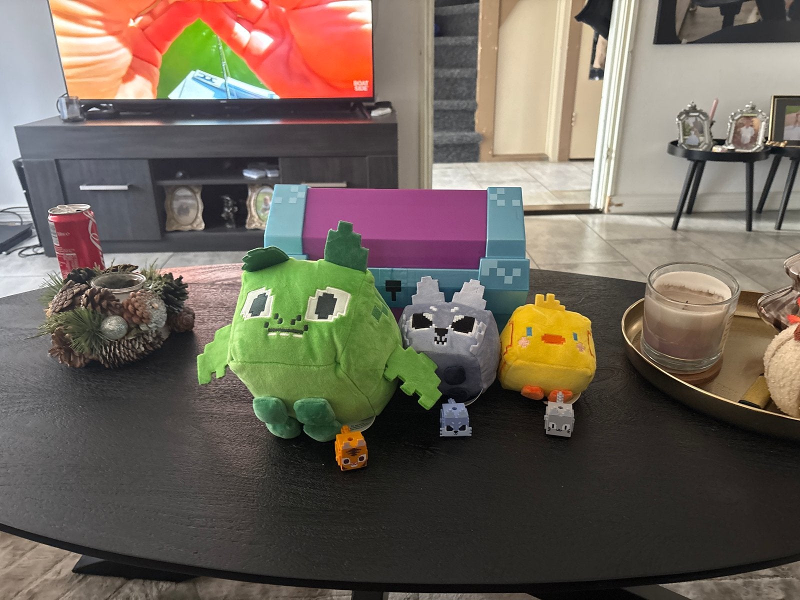 Roblox knuffels met schatkist - Creeper, Wolf, Kip, Ophalen, Groen, Overige merken, Overige karakters