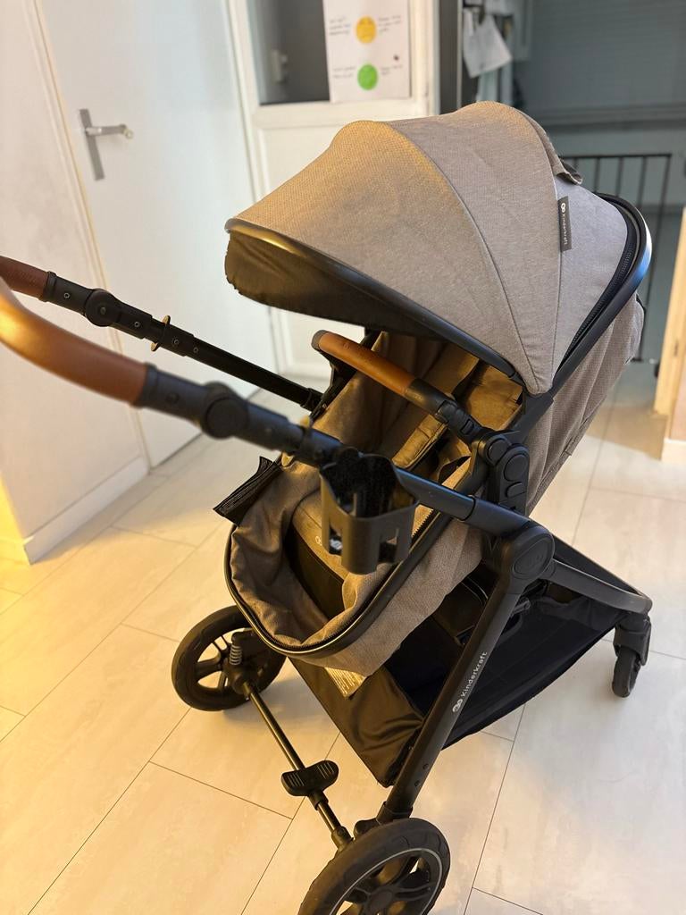 Kinderkraft Kinderwagen 3-in-1 Taupe met Autostoel, Overige merken, Gebruikt, Ophalen of Verzenden, Combiwagen
