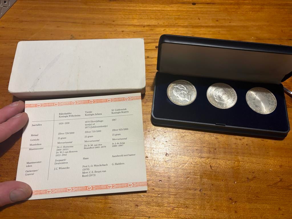 Drie Vorstinnen in Zilver: Wilhelmina, Juliana, Beatrix, Setje, Koningin Beatrix, Zilver, Overige waardes