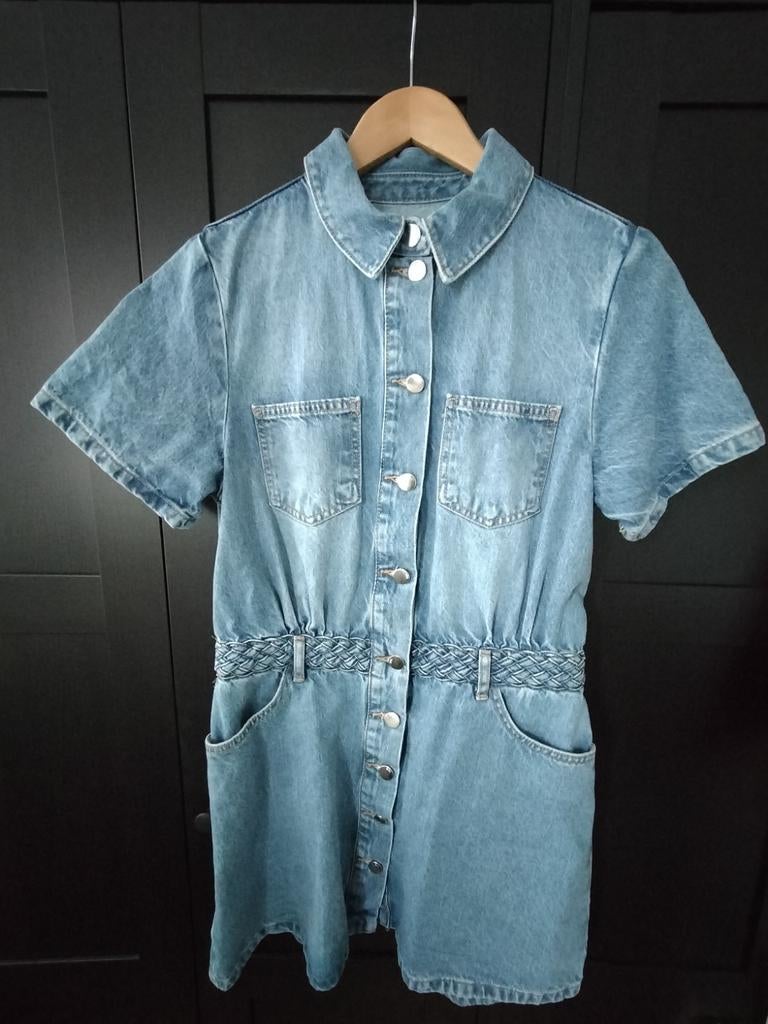 Denim mini jurk Zara, Kleding | Dames, Blauw, Zara, Maat 42/44 (L), Ophalen of Verzenden