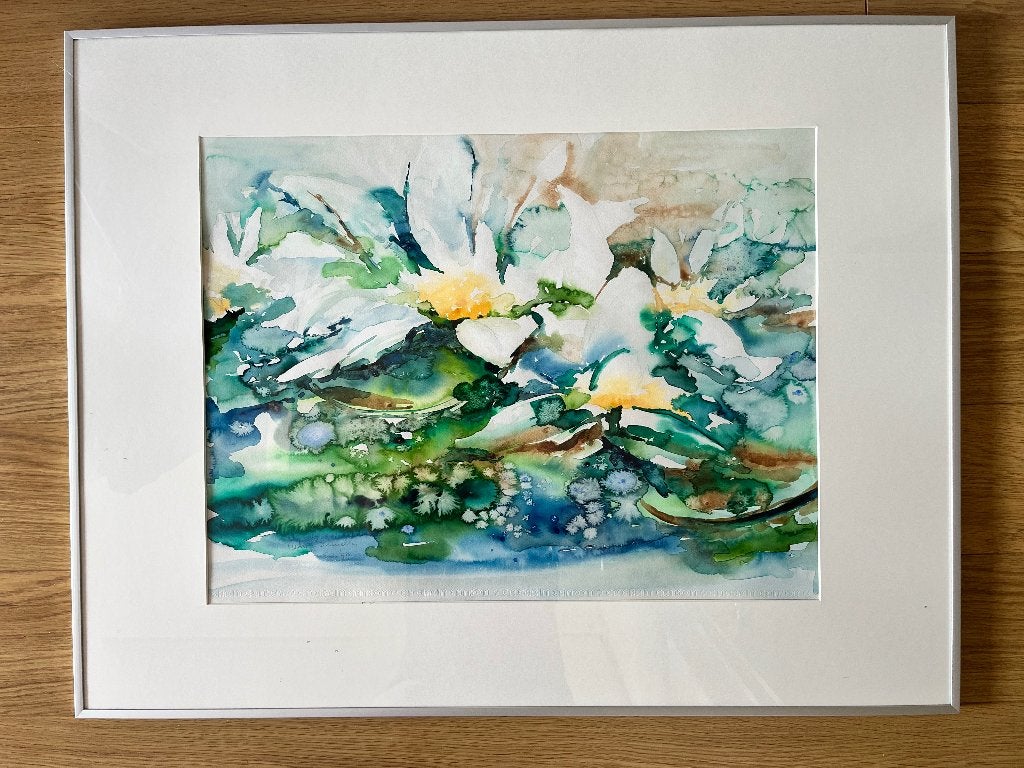 Schilderij Waterlelie, Ophalen