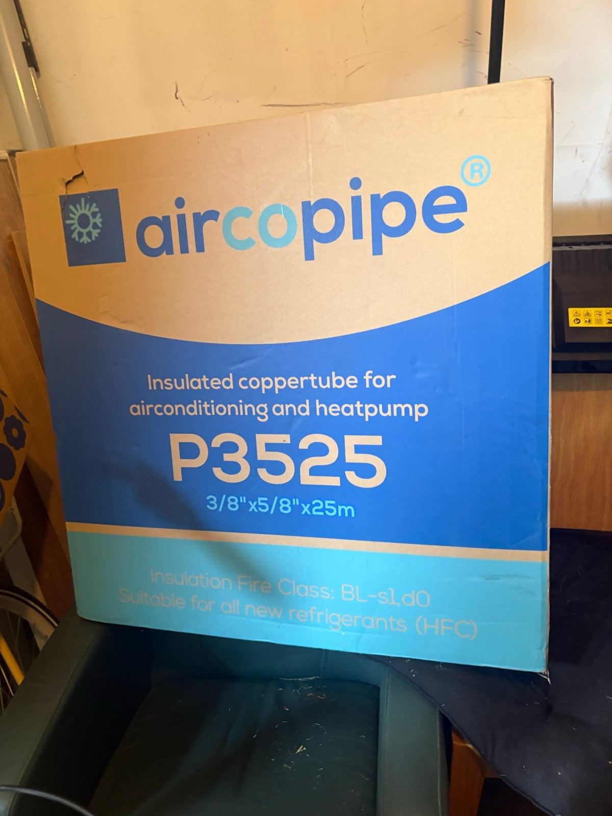 AircoPijp Geïsoleerde Koperen Leiding 3/8"x5/8"x25m, Ophalen, Nieuw, Wandairco, 3 snelheden of meer