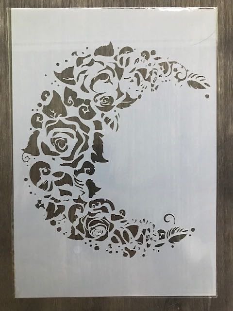 Maan rozen stencil van plastic a4 sjabloon roos, Hobby en Vrije tijd, Schilderen, Nieuw, Overige typen, Ophalen of Verzenden