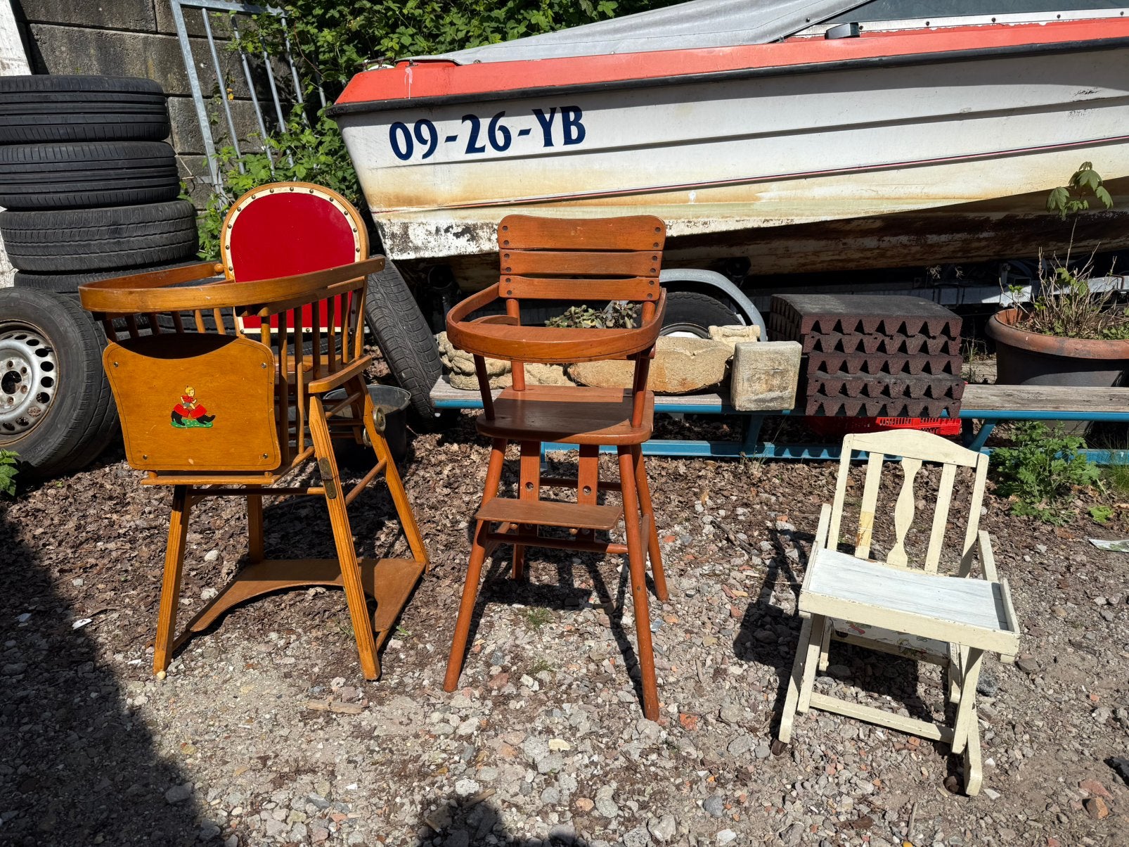 Antieke kinderstoelen - 3 stuks beschikbaar, Ophalen