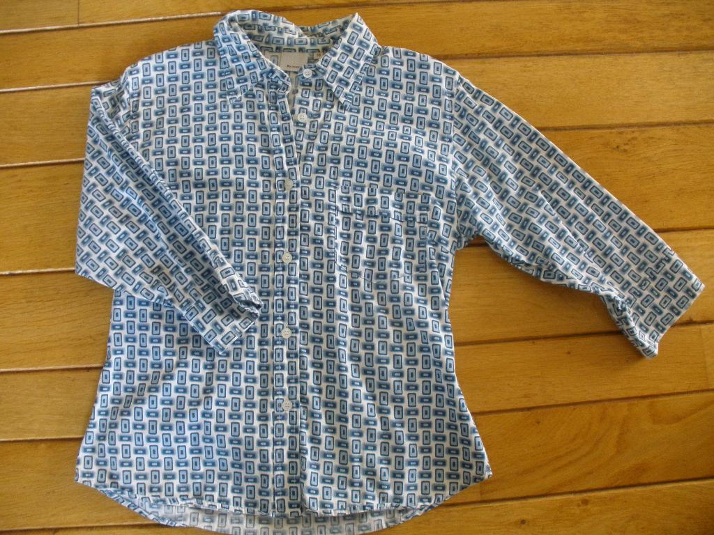 STAX bloes blauw wit maat 38, Maat 38/40 (M), Blauw, Zo goed als nieuw, Ophalen of Verzenden