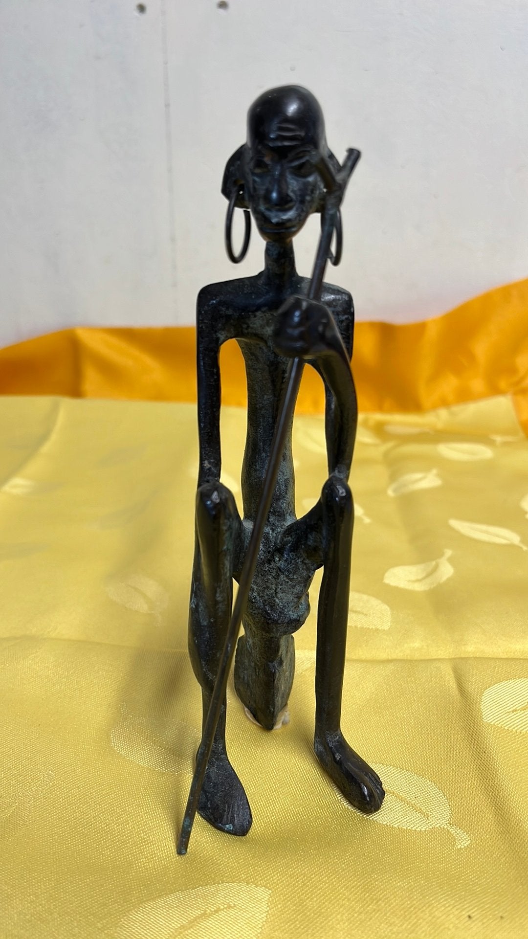 Handgemaakt metalen tribaal beeldje van een Afrikaanse man, Ophalen of Verzenden