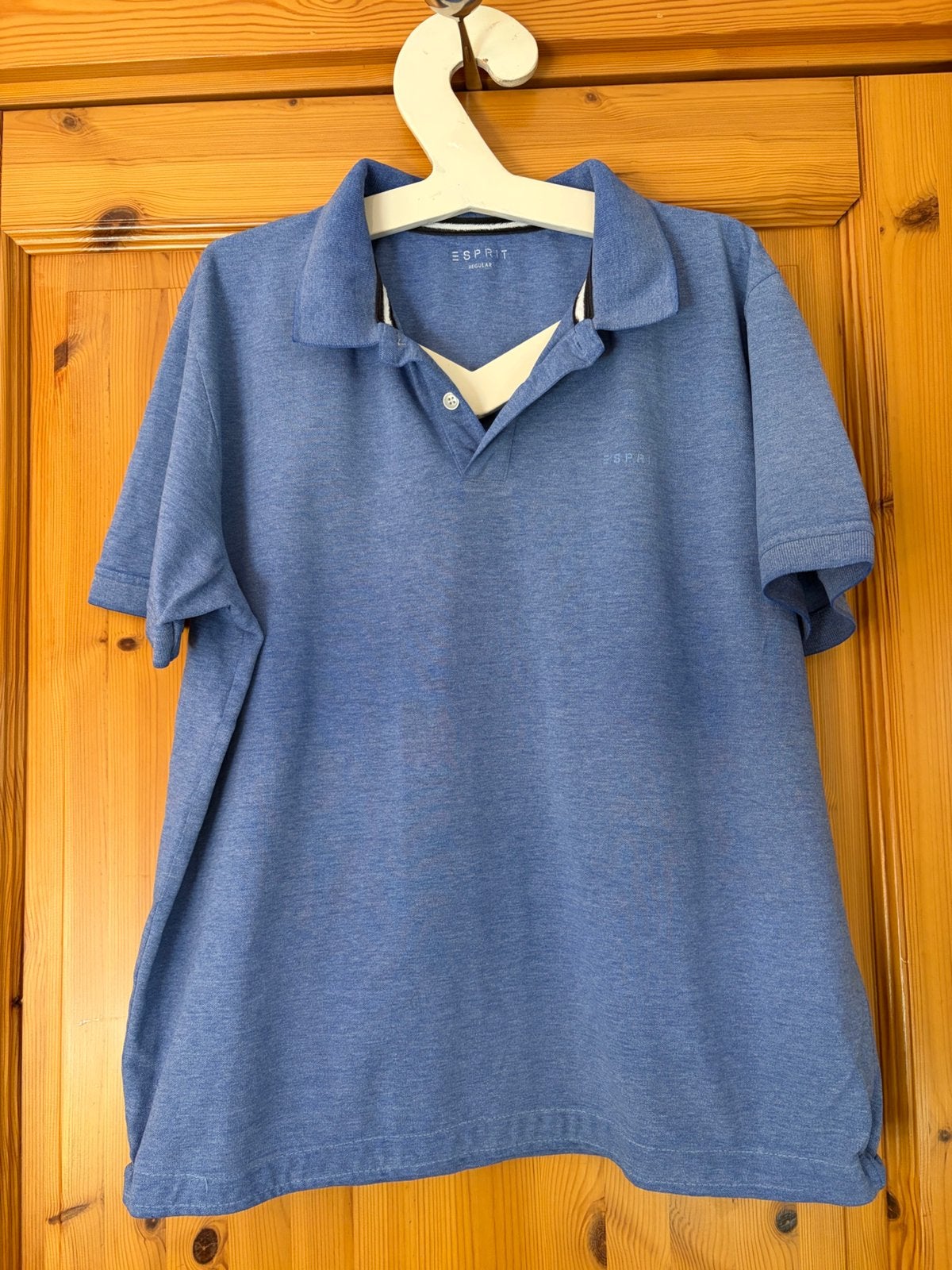 Polo blauw esprit regular 44 oto 61 lengte 67 krt mouw, Blauw, Maat 42/44 (L), Ophalen of Verzenden, Zo goed als nieuw